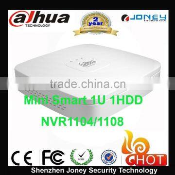 CHEAP Dahua NVR 4/8 channel NVR smart mini 1U NVR digital network video recorder with ONVIF2.0 HDMI VGA 1 SATA HDD WHITE