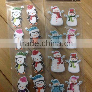 Cartoon Christmas Decoration Self Adhesive Stickers