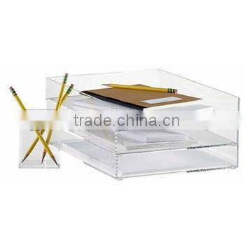 Elegant acrylic file tray