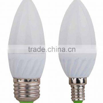 Aluminum heat sink e27/b22/e14 led candle lighting 3w led candle lamp e14 dimmable