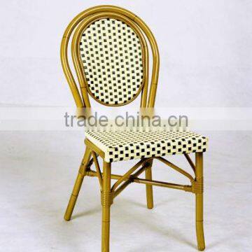 Commercial for Restaurant Restaurant bamboo look out door chair PE Rattan chair LHA007 A+N