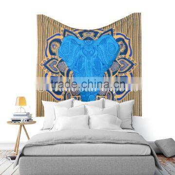 Indian Ombre Elephant With Lotus Mandala Wall Decor Bohemian Hippie Good Luck Wall Hangings Tapestry