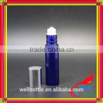 Hot sell perfume oil use glass roll on bottle 10ml roll on glass bottle with gold cap