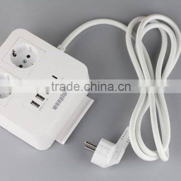 New model Standard grounding 2 schuko type multiple Household outlets