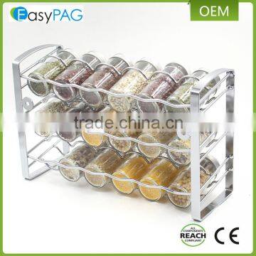 3 Tier 18 spice jar iron metal magnetic corner spice rack