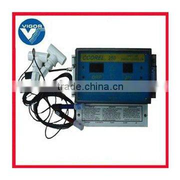 blue swimming pool water quality monitor system