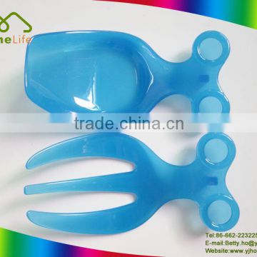 Hot sale popular new design colorful plastic salad spoon and fork set