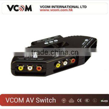 3 ways AV Switch Black/transparent blue color