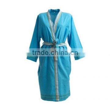 White Waffle Mens Extra Long Hooded Bathrobe photo-2