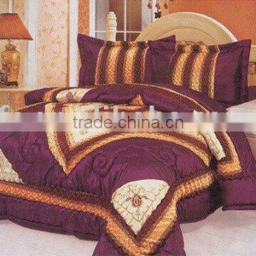 7pcs Taffeta Patchwork Comforter Set