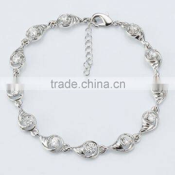 Hot Selling Solitaire Cubic Zirconia Charm Bracelet Length Adjustable Jewelry photo-2