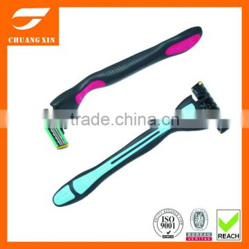 Triple Blade Razor Disposable pivot head for man