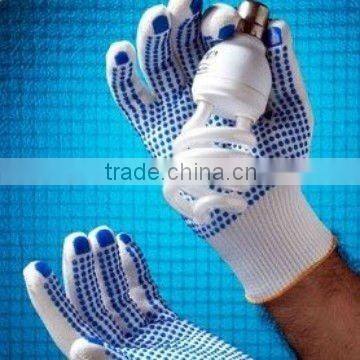 pvc dotted cotton gloves