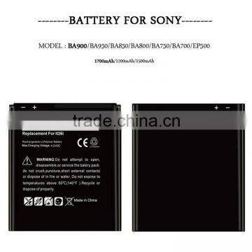 Original Quality BA900 Battery,1700mAh Battery for Sony,battery for Xperia M C1904 C1905
