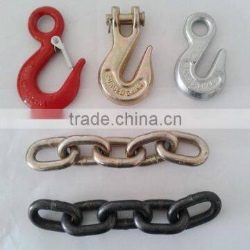 Forged eye hoist hook, clevis grab hook , kinds of connecting chains