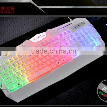 Latest Neon Light Transparent Plastic Gaming Computer Keyboard photo-4