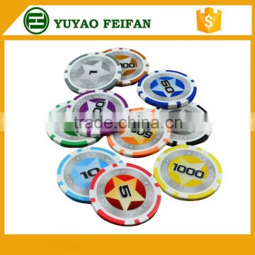 oem cheap poker chips custom sticker 11.5g or 13.5g chips