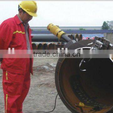 pipe cutting and beveling machine on site