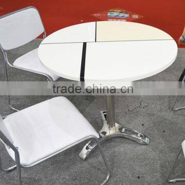 Simble Factory Wholesale Solid Surface Table , Solid Surface Table Top With Stainless Table Base photo-5