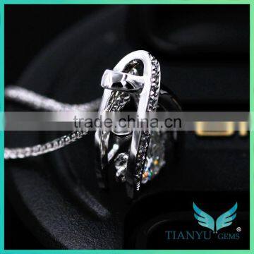 Moissanite Diamond Pendant Designs, 0.5CT VVS Clarity Moissanite Diamond Pendant Set for Women photo-4