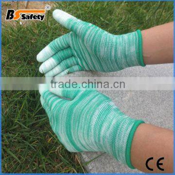 BSSAFETY 13 gauge nylon finger pu coated glove