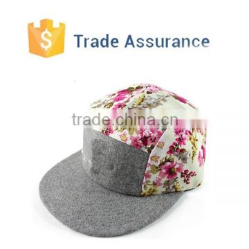 Grey Wool 5 Panel Cap,Grey 5 Panel Hat Flat Brim,Flat Brim 5 Panel Cap Wool