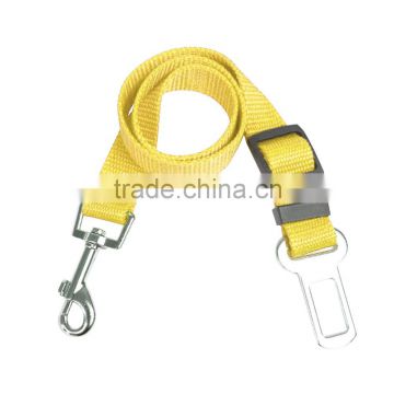 Long nylon wholesale dog leash/dog safety belts/nylon pet car protector