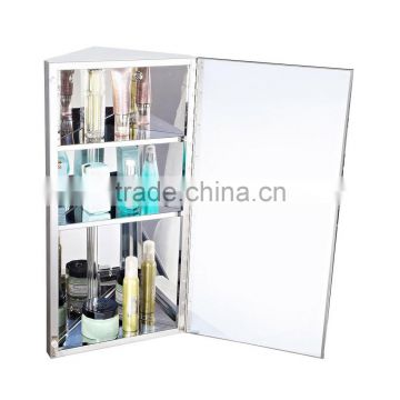 Stainless Steel Bathroom Corner Mirror Cabinets