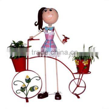 Girl on Bicycle with 2 pots