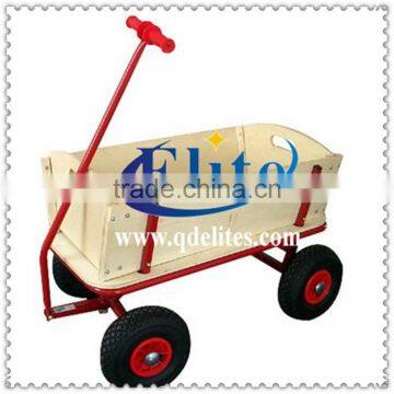 Hot Sale Wood Foldable Children Wagon Trolley Cart photo-3