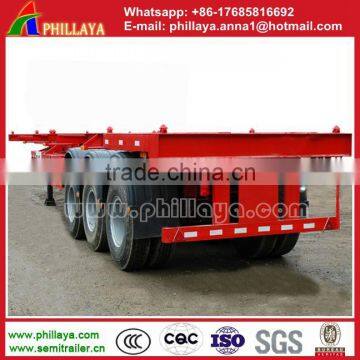 2017 40ft 3 Axle Retractable Skeletal Container Semi Trailers for Sale photo-4