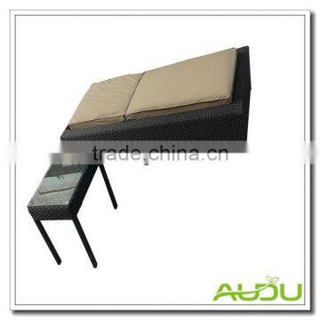 Audu Sun Lounger With Side Table Rattan Swimming Pool Dining Table photo-2