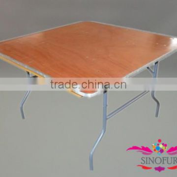 wood folding square banquet table