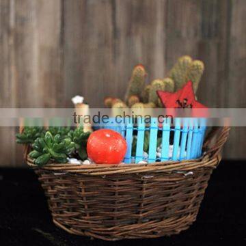 2016 new creative hanging wicker basket handmade crafts wicker flower pot