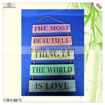 Bar Home Decoration Mdf Material Hanging String Letter Plate photo-2