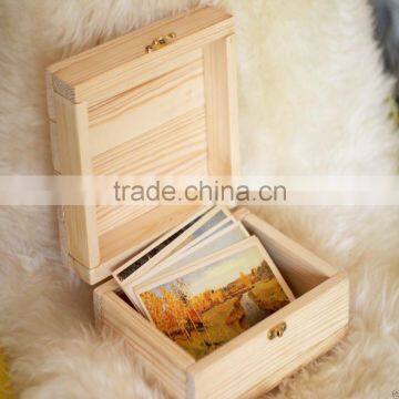 Top grade new arrival handmade decorative wooden Christmas gift box with hinge