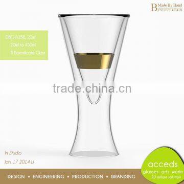 Custom Handmade Double Wall Pyrex Clear Crystal Beer Glass photo-5