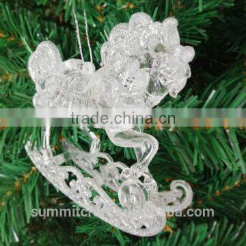Acrylic Rocking Horse Figurines Christmas Ornaments Decorations photo-2