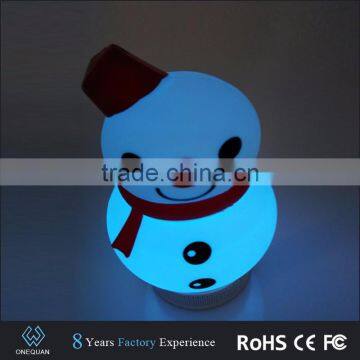 New Product Cartoon Snowman Shape Ibastek Bluetooth Speaker With LED Light photo-6