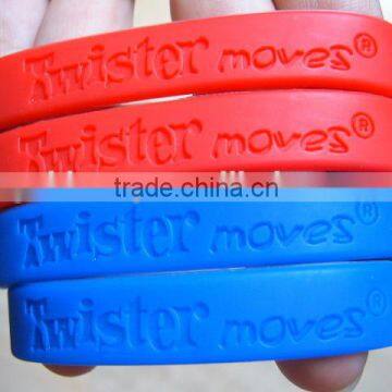 Debossed Ink Filled Silicone Rubber Bracelet photo-3