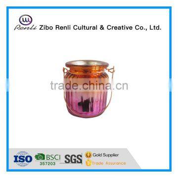 Colored Recycled Unique Hanging Glass Candle Jars photo-4