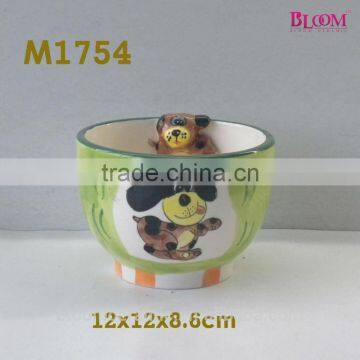 superior quality ceramic dog shaped bowl