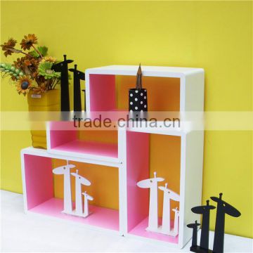 living room wall Wood Cube Shelf OEM letters furnishing articles