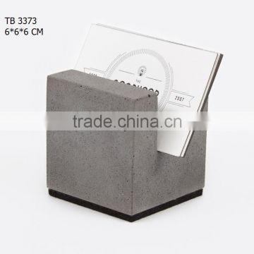 Highend Concrete Block Business Card Holder with Black Wool Felt Base