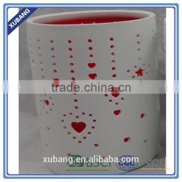 Ceramic candle cup bamboo shape candle holder wholesale candle holder