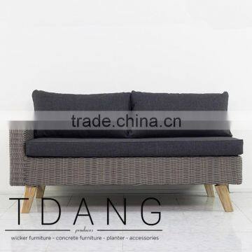 Torguta Right Hand WickerPatio Bench - Poly Rattan Vietnam - Outdoor Conversation Furniture