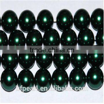 16" 8mm Emerald Round Loose Shell Pearl Beads Strand Jewelry