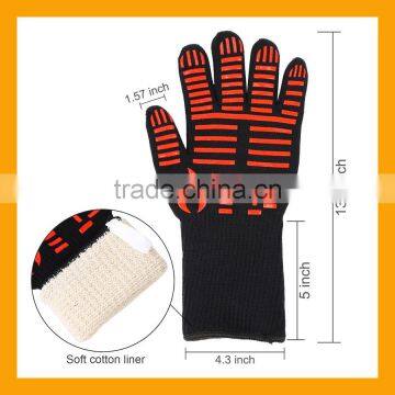 Professional Indoor Outdoor Kitchen Gloves,Premium Insulated & Silicone Lined Aramid Fiber Fire Proof Gloves photo-4
