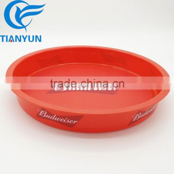 wholesale Antislip food grate round shape plastic trays for serving