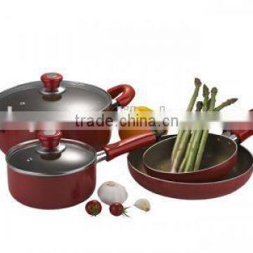 7pcs Black Pressed Aluminum Nonstick Cookware Set Kitchen Utensil photo-2